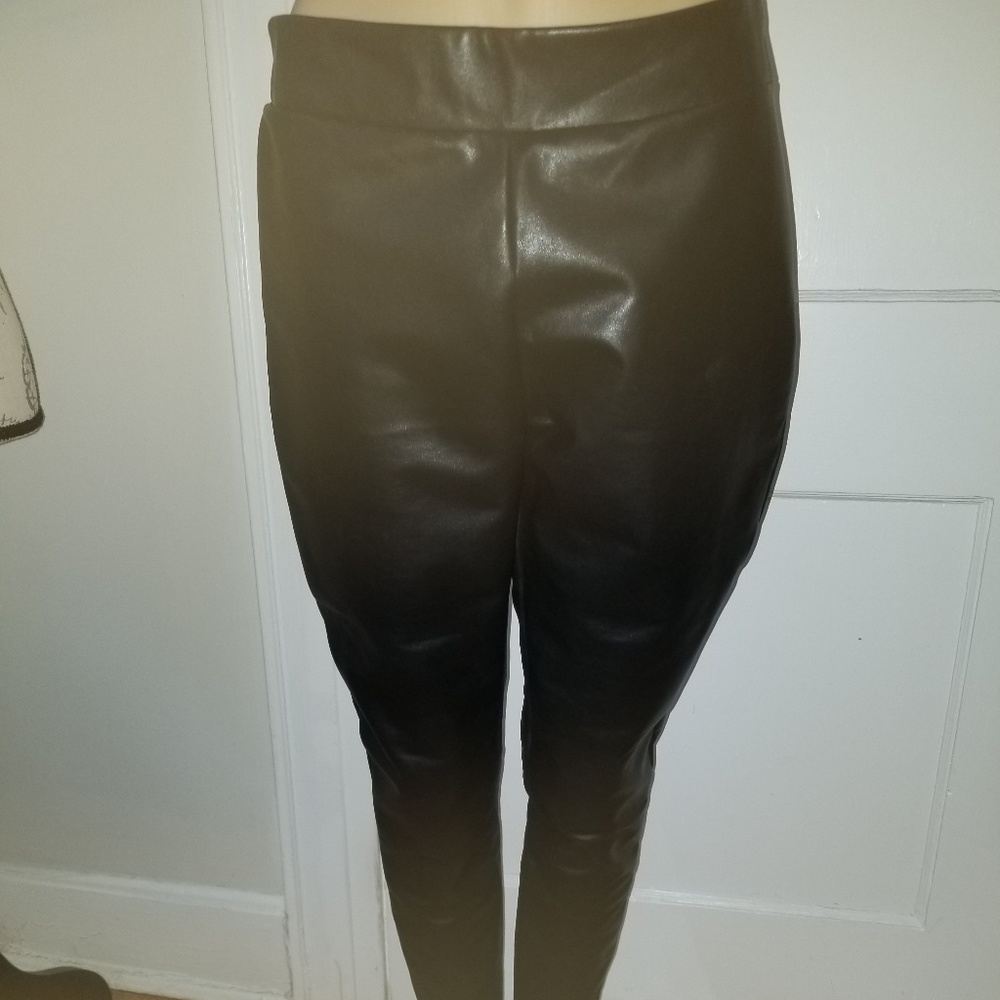 Black Faux Leather skinny's
